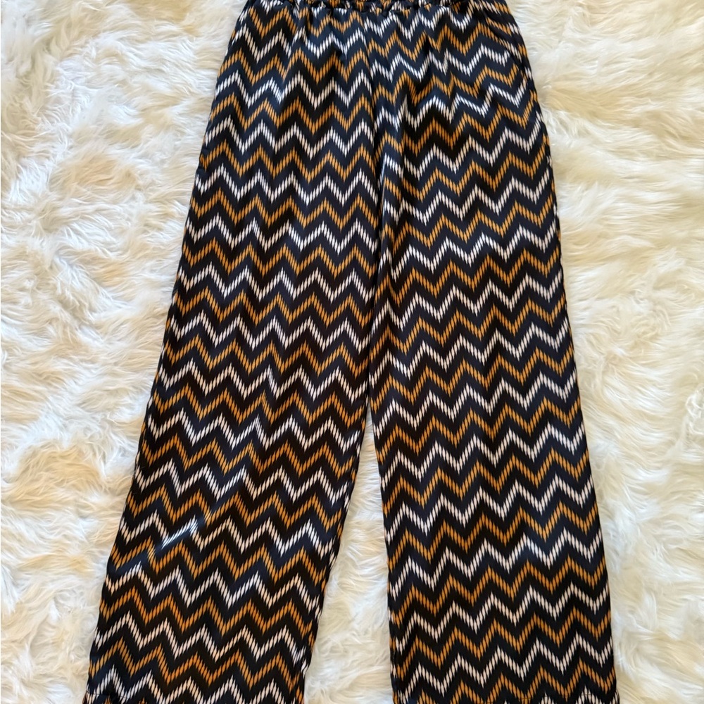 Opalus Black and Gold Chevron Pants
